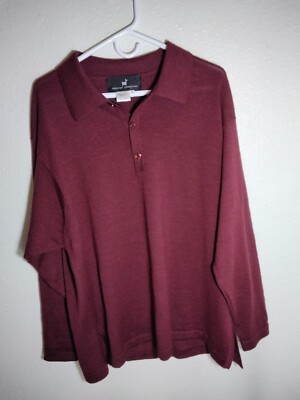 Peruvian Connection Mens Pullover Sweater Size XL Red Baby Alpaca Wool New 