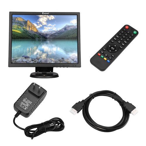 14inch Monitor 4:3 w/ HDMI/VGA/AV/BNC Input Speakers Remote for Security Cameras - Picture 9 of 9