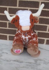 Build a Bear Longhorn 11 Plush 14" Medal Necklace  Longhorn Charm New 2021