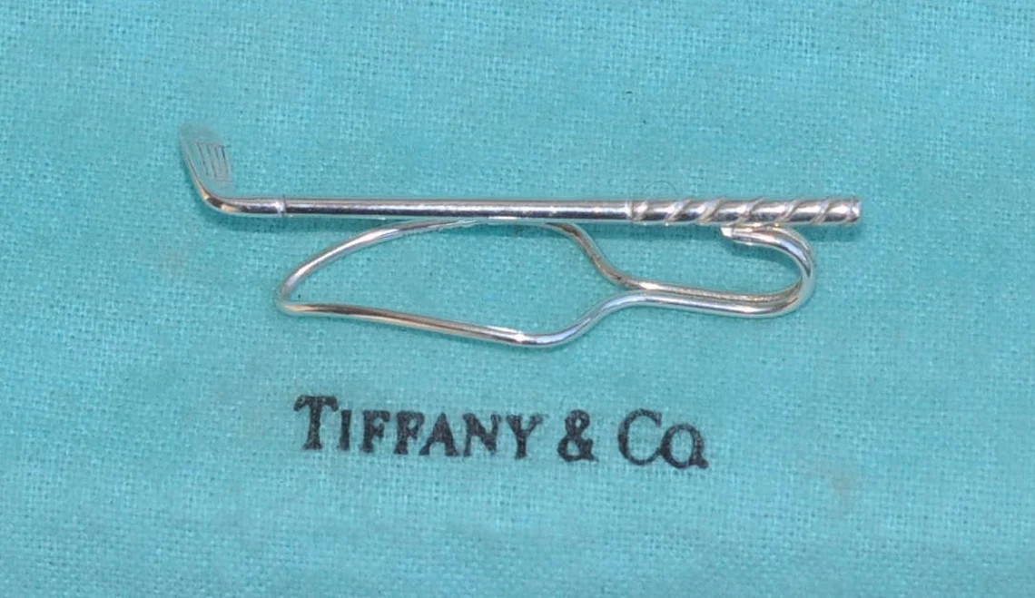 Tiffany & Co.  Tie Bar Clip Sterling Siver 925  Golf Club