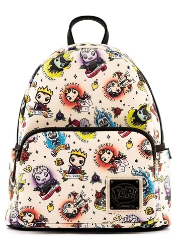 Loungefly Funko Pop Disney Villains Tattoo Mini Backpack One Size Multi