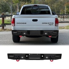 Vijay For 1997-2004 Dodge Dakota New Steel Rear Bumper With Led Light D-rings Vijay For 1997-2004 Dodge Dakota New Steel Rear Bumper With Led Light D-rings