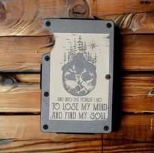 Engraved In USA, "Into The Forest," Slim Wallet, RFID Blocking, Gift Rige