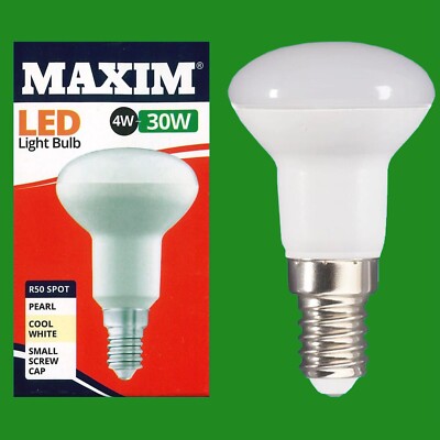 4x 4W =30W LED R50 Reflektor Strahler 4000K kaltweiß SES E14 Glühbirnen Lampe