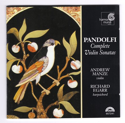 PANDOLFI Complete Violin Sonatas CD Andrew Manze (violin) Rich. Egarr harpsichrd