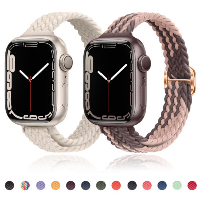 Slim Women Nylon Sport Band Loop for Apple Watch 11 10 9 8 7 6 SE 41/42/45/46mm