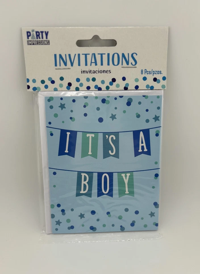 It’s a Boy Baby Shower Blue Invitations Fill in Cards - 8 count - Image 4 of 4