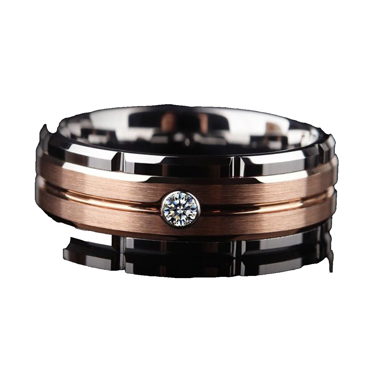 Anillos De Oro Rosa de Cristal para hombres