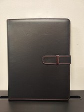 A4 Faux leather conference business portfolio folder with clipper organizer