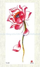 large lotus flower temporary tattoo tattoo body art