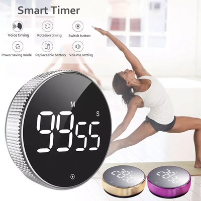 LED Digital Countdown Magnetischer Timer Wecker Küche Kochen Studie Stoppuhr