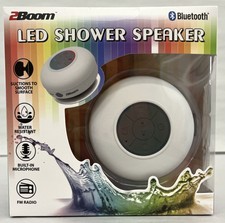2Boom Bluetooth LED Shower Speaker BT295W Whi...