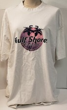 Gulf Shore Alabama T-Shirt Vintage White Pink Trees Beach Paradise Made in USA