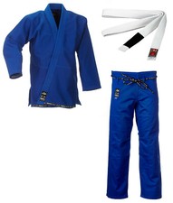 Ju-Sports BJJ Starter Gi Fortaleza blu + cintura BJJ Brasile Jiu-Jitsu blue