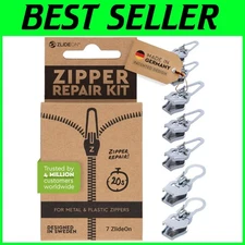 Zipper Pull Replacement Silver 7pcs Large