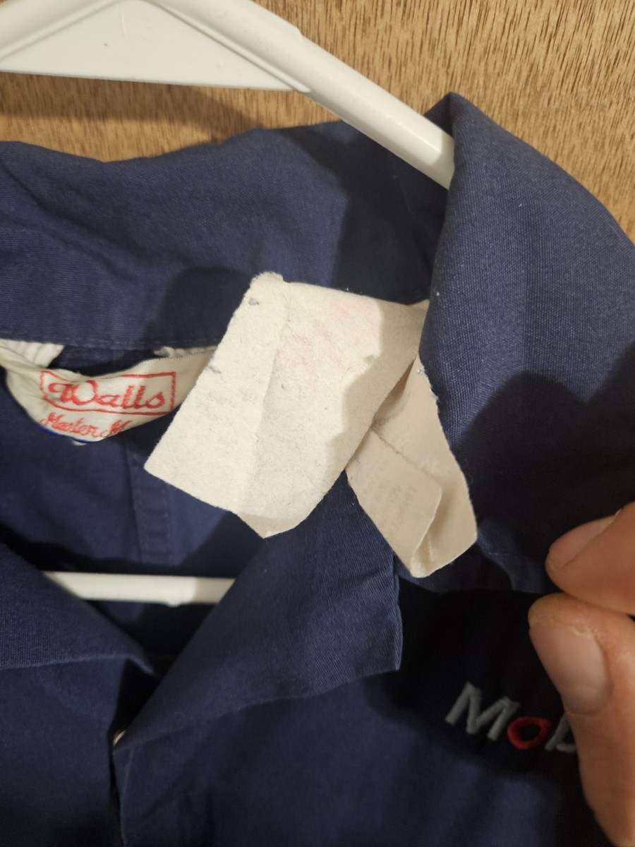 Vintage Original Mobil Drilling Service Station Uniform Overalls Pegasus View 5