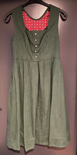 Damen Trachten Dirndl ärmellos Grün gemustert ca. Gr. 38