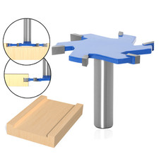T-Slot Router Bit, 6Flute Router Bit Tslot Woodworking Slotting Milling Cutter A