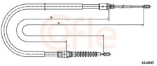Bremsseil Seilzug Feststellbremse COFLE 92.10.6045 für PEUGEOT 308 1 CC SW 16V 2