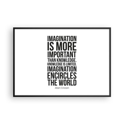 Wandbilder 100x70cm Poster Einstein Maxim Imagination Bilder Wanddeko