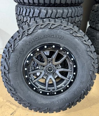 17x9 Fuel D680 Rebel Gray Wheels 35'' MT Baja AT Tires 6x135 Ford F150 Raptor