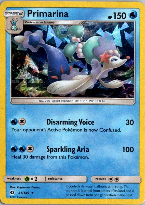 Primarina - (Cracked Ice Holo) Holo Holo Rare Deck Exclusives 041/149 HP