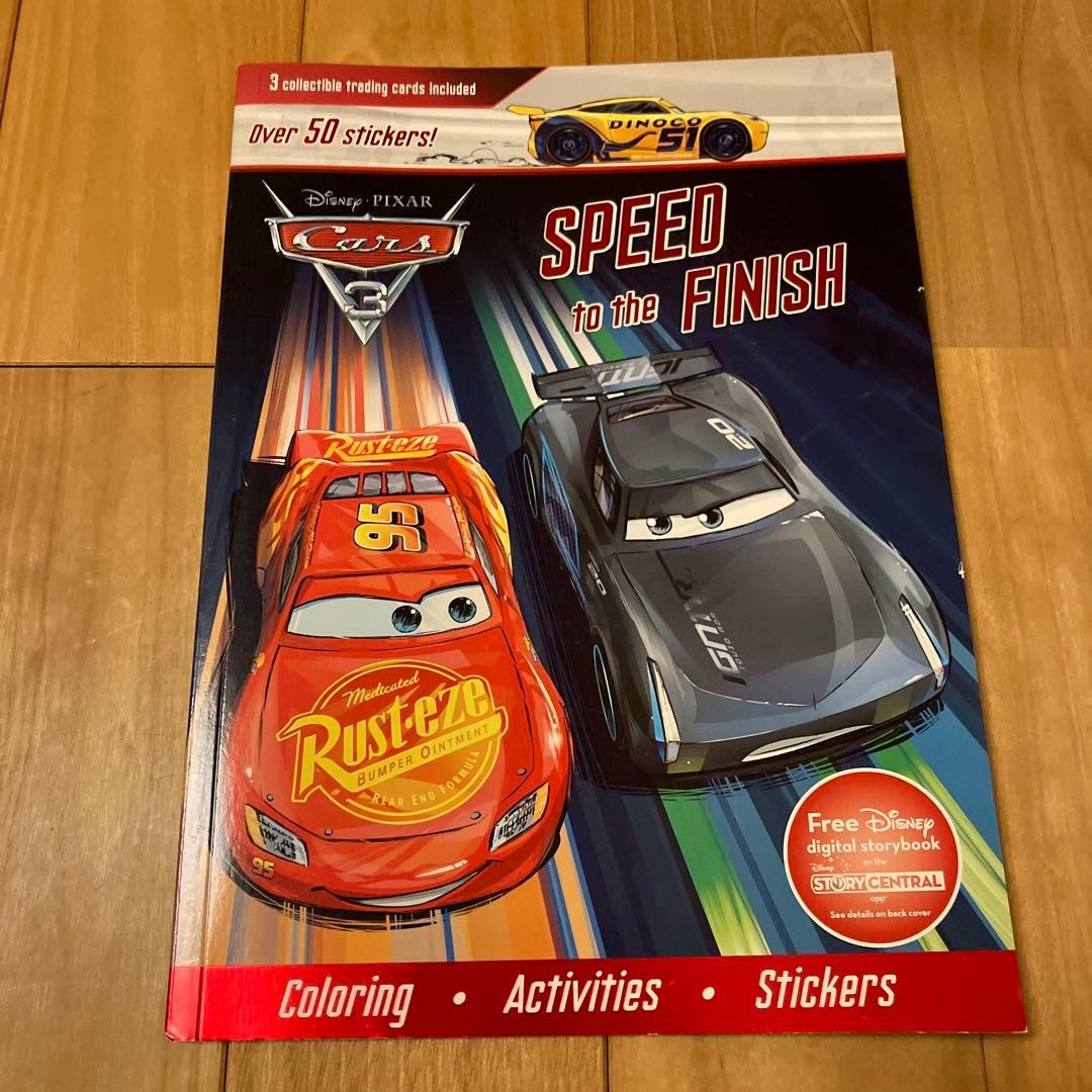 Cars 3 Speed to the Finish Activity Book with Stickers and Trading Cards