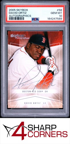2005 SKYBOX AUTOGRAPHICS #58 DAVID ORTIZ HOF POP 6 PSA 10