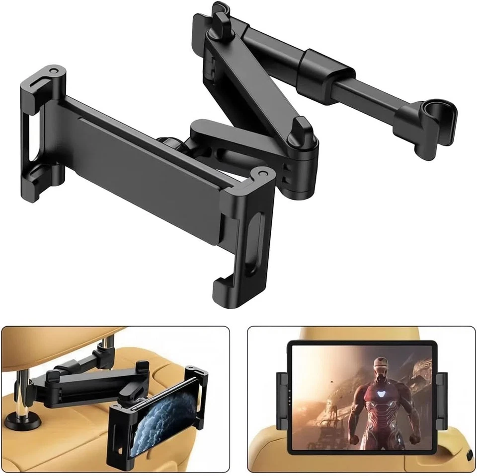 Car Tablet Holder, Headrest Tablet Mount Headrest Stand Cradle Compatible - Image 2 of 4