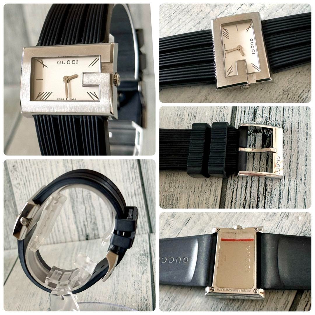 Gucci 100L Ladies Square Rubber Watch Rare Used | eBay