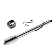Chrome 30" Tilt Manual Steering Column GM with 9 Hole Adapter No Key Floor Shift