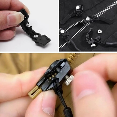 #ad 3Pc Universal Zipper Repair Kit Detachable Slider Replacement Jacket Bag Luggage $3.99