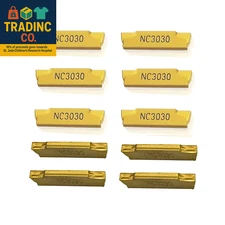 MGMN200-G 10Pcs Tin Coated Carbide Grooving Inserts 2Mm Wide Grooving Carbide In