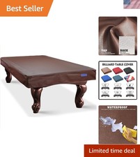 Pool Table Cover, Heavy Duty Leatherette Billiard Table Cover, Waterproof and...