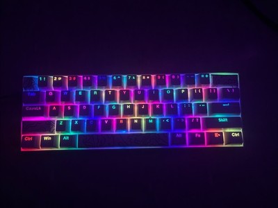 Redragon K530W-RGB Wireless Bluetooth Keyboard + Custom Topographic Keycaps