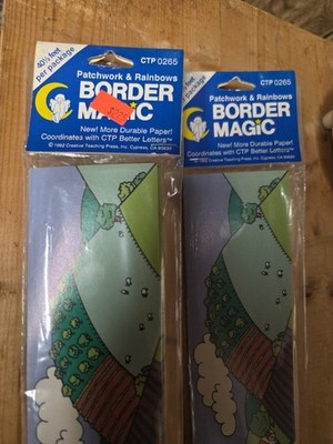 Patchwork & Rainbows Border Magic Creative Teaching Press Lot of 2 SEALED 1992