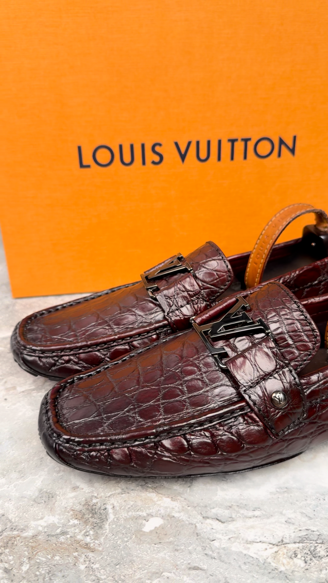 Louis Vuitton Monte Carlo Maroon Crocodile Alligator Skin 9 LV 10