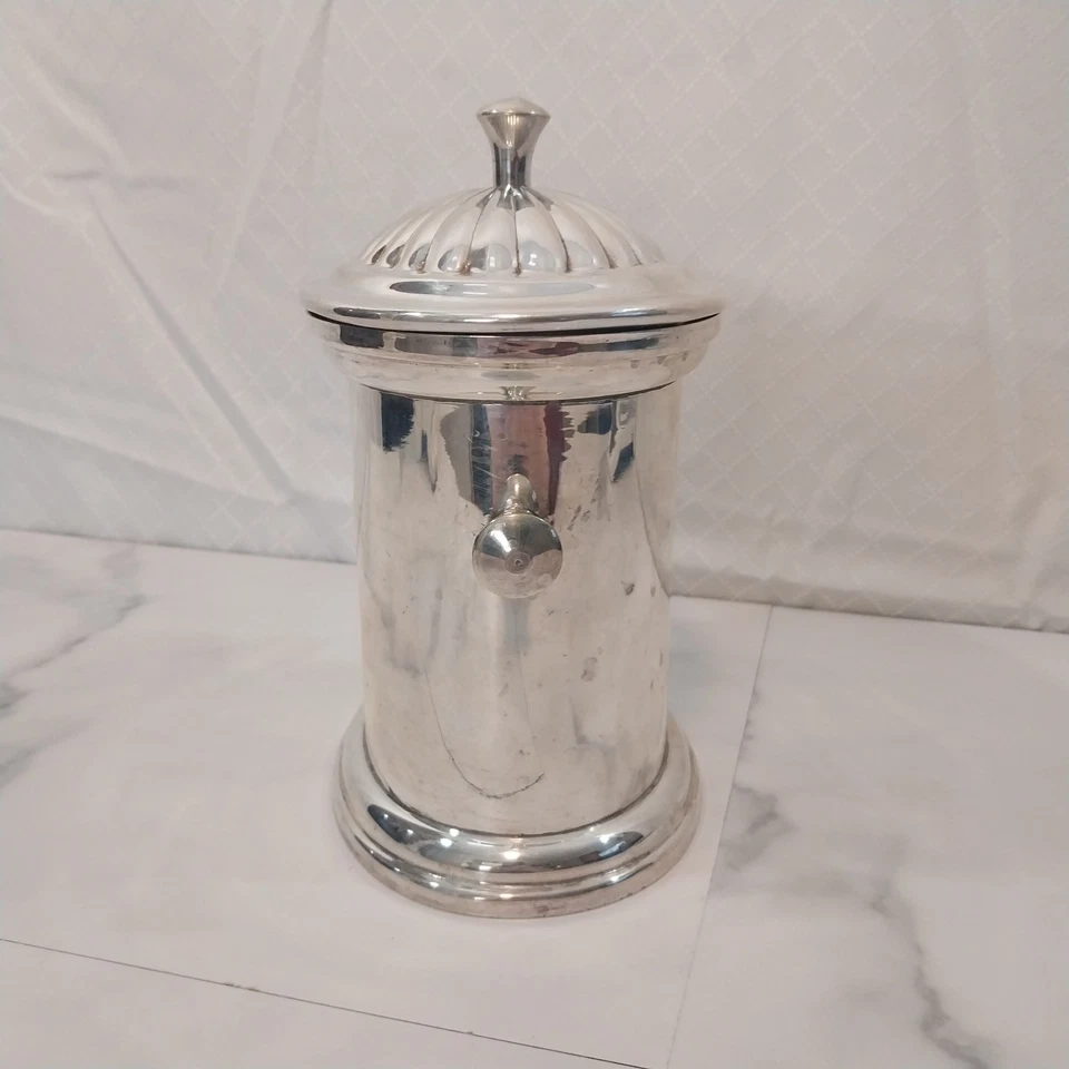 Cubo de hielo/carrito de té inglés vintage plateado 9X7 pulgadas Foto 3 de 4