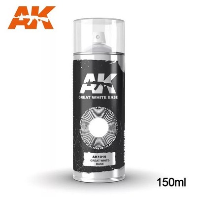 AK Interactive AK1019 - Great White Base - Spray 150ml- Neu