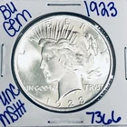 1923 BU UNCIRCULATED SILVER PEACE DOLLAR AUTHENTIC U.S. MINT FREE SHIPPING 7366