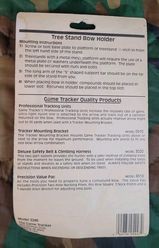 The Game Tracker Tree Stand Bow Holder - Image 2 of 2