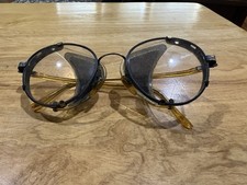 Retro Safety Glasses Clear Lens Metal Mesh Shields Wire Frame