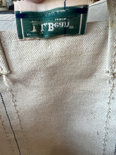 Vintage 80s LL Bean Boat And Tote Crinkle Tag Red Canvas Large Shopper Bag - Bild 6 von 16