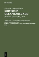 GüNter Meckenstock | Schriften Aus Der Berliner Zeit 1796-1799 | Buch | Deutsch