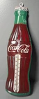 vintage Coca Cola bottle 16" metal sign thermometer USA Tru Temp Coke