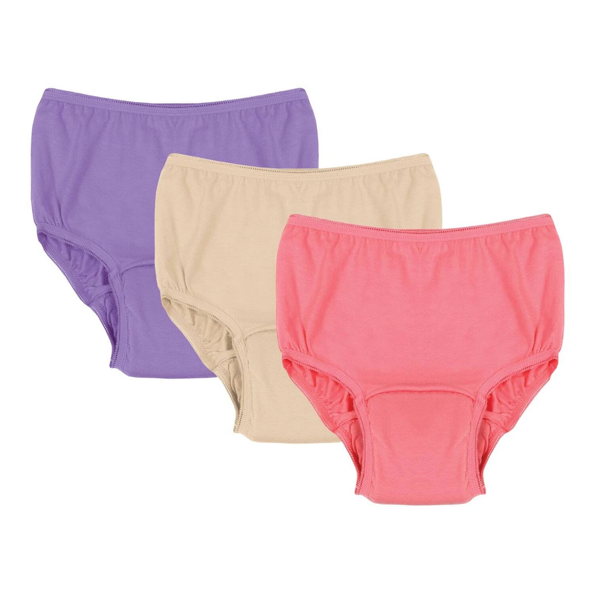 SUPPORT PLUS Womens Incontinence Underwear Washable Reusable 20 oz. Color 3  Pack