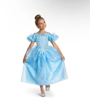 NEW🔥 Disguise Disney Princess Cinderella Deluxe Exclusive Girls Costume, Size S