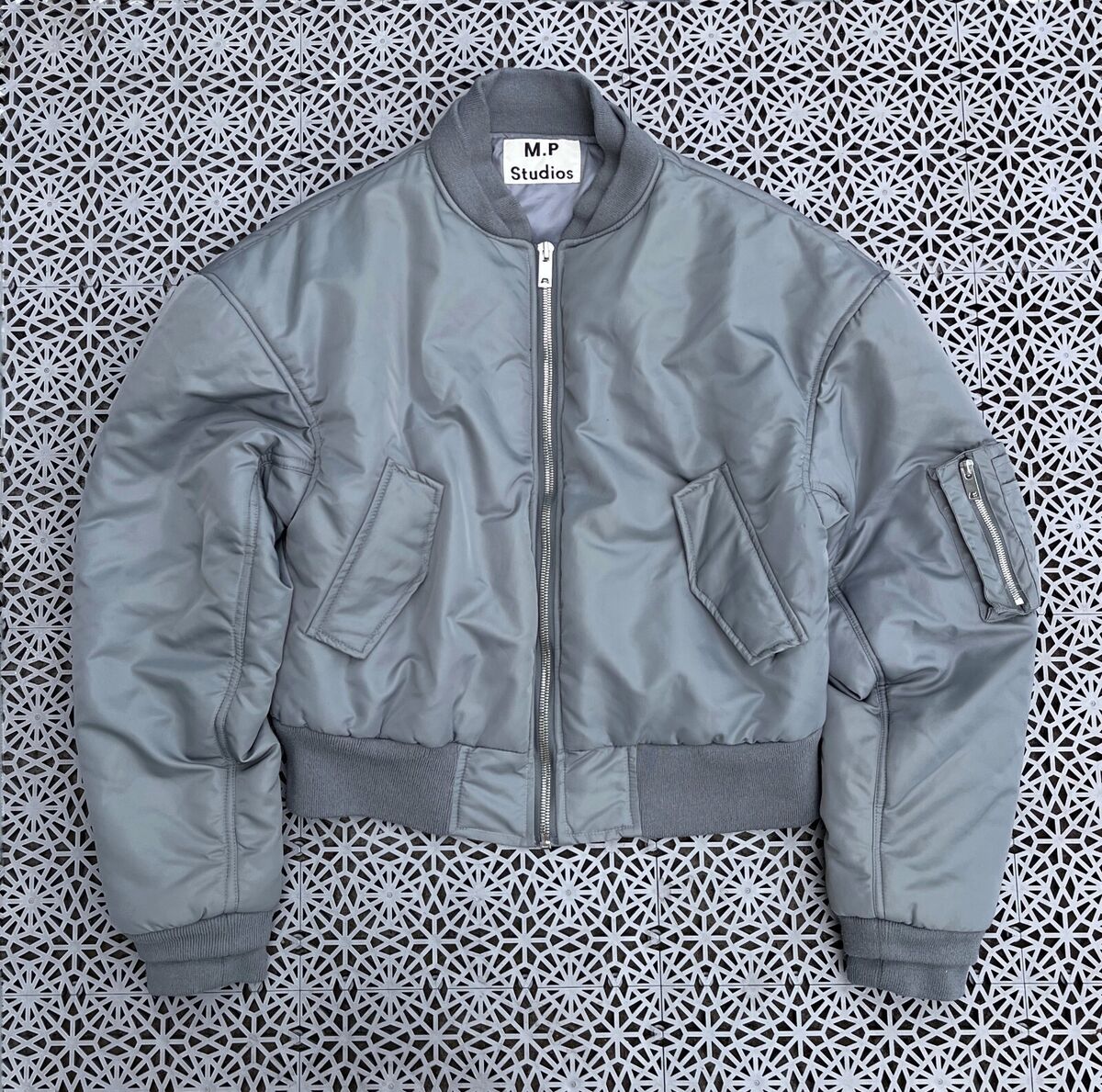 Rare Mason Prince M.P. STUDIOS Cropped Boxy MA 1 Bomber Rare Mason Prince M.P. STUDIOS Cropped Boxy MA 1 Bomber
