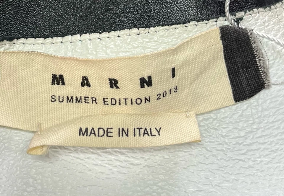 Vestido Camisa Marni Edición Verano 2013 Negro Cuero Genuino Cinturón Talla 42  Foto 4 de 4