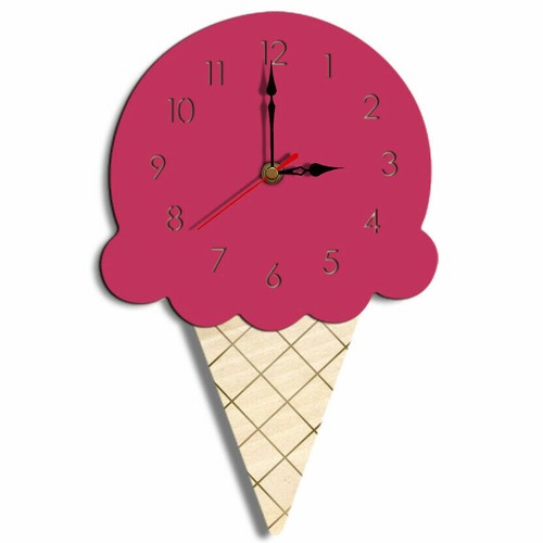 Ice Cream Wall Clock Acrylic Watch Decor Living Room Quartz Needle Moddrn Design - Picture 15 of 18